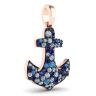 Anchor Sapphire Pendant in 18K Rose Gold, Image 2