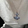 Anchor Sapphire Pendant in 18K Rose Gold, Image 7