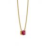 1/2 carat Round Ruby on Yellow Gold Chain, Image 2