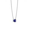 1/2 carat Round Sapphire on White Gold Chain, Image 2