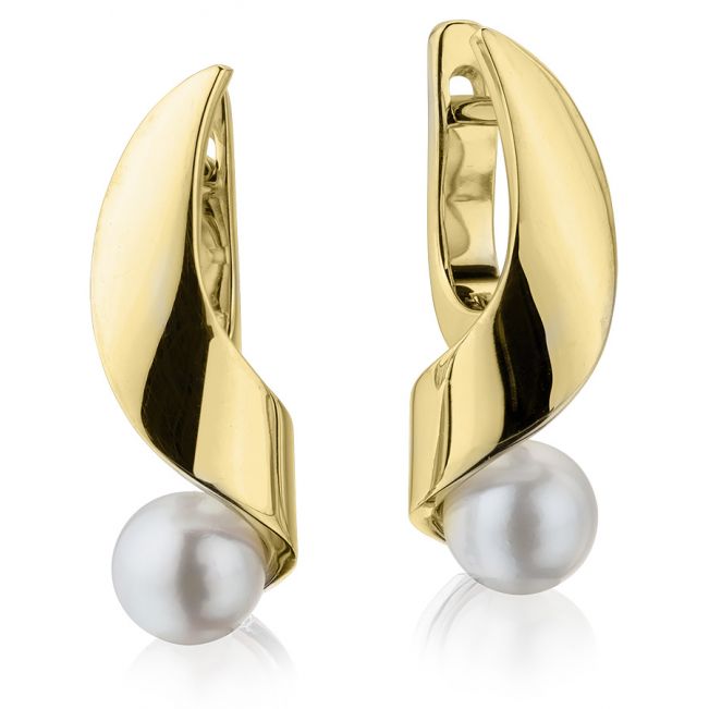 Small Earrings with Sea Pearls - Ruban Collection - Photo 2