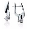 Small Earrings with 3 mm Diamond - Ruban Collection, Image 2
